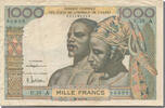 West African States 1000 Francs Banknote, Undated (1959-65), KM:103Ac -