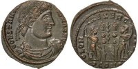 Nummus Coin, Constantine I, Arles, Copper, Cohen:256 -