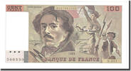 France 100 Francs Delacroix, Fayette:69bis.7, KM:154g -