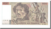 France 100 Francs Delacroix, Fayette:69ter.1a, KM:154h -