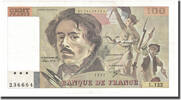 France 100 Francs Delacroix, Fayette:69.11, KM:154c -