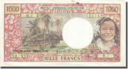Tahiti 1000 Francs Banknote, KM:27d -