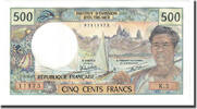 Tahiti 500 Francs Banknote, Undated (1970-85), KM:25b2 -