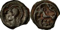 Potin Coin,Senons,Potin à la tête casquée et rosace AU(50-53), Delestrée:150 -