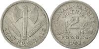 France 2 Francs Coin, Bazor, Beaumont - Le Roger, Aluminum -