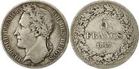 Belgium 5 Francs, 5 Frank Coin, Leopold I, Silver, KM:3.2 -