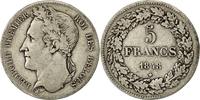 Belgium 5 Francs, 5 Frank Coin, Leopold I, Silver, KM:3.2 -
