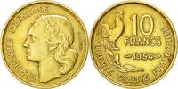 France 10 Francs Coin, Guiraud, Paris, Aluminum-Bronze -