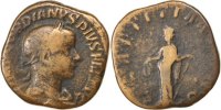 Sestertius Coin, Gordian III, Roma, Copper, Cohen:122 -