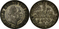 German States 1/2 Neu-Groschen, 5 Pfennig Coin, PRUSSIA, Wilhelm I -