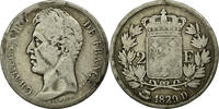 France 2 Francs Coin, Charles X, Lyon, Silver, KM:725.4 -