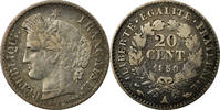 France 20 Centimes Coin, Cérès, Paris, Silver, KM:758.1 -