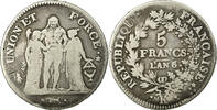 France 5 Francs Coin, Union et Force, Bordeaux, Rare -