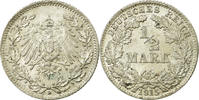 GERMANY - EMPIRE 1/2 Mark Coin, Munich, Silver, KM:17 -