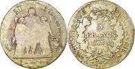 France 5 Francs Coin, Union et Force, Bordeaux, Silver -