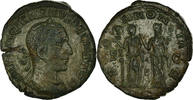 Sestertius Coin, Trajan Decius, Rome, Bronze, RIC:124a -