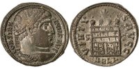 Nummus Coin, Constantine I, Arles, Copper, Cohen:665 -