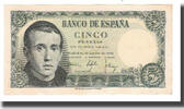 Spain 5 Pesetas Banknote, 1951-08-16, KM:140a -