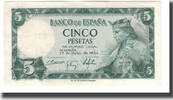 Spain 5 Pesetas Banknote, 1954-07-22, KM:146a -