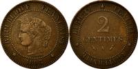 France 2 Centimes Coin, Cérès, Paris, Bronze, KM:827.1 -