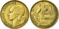France 50 Francs Coin, Guiraud, Paris, Aluminum-Bronze -