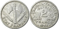 France 2 Francs Coin, Bazor, Beaumont - Le Roger, Aluminum -