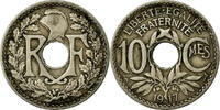 France 10 Centimes Coin, Lindauer, Paris, Copper-nickel -