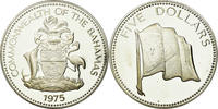 Bahamas 5 Dollars Coin, Elizabeth II, Franklin Mint, U.S.A. -