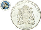 Malawi 10 Kwacha Coin, Birds of prey, Silver plated -