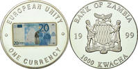 Zambia 1000 Kwacha Coin, British Royal Mint, Silver plated -
