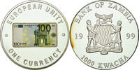 Zambia 1000 Kwacha Coin, British Royal Mint, Silver Plated -
