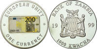 Zambia 1000 Kwacha Coin, British Royal Mint, Silver Plated -