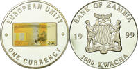 Zambia 1000 Kwacha Coin, British Royal Mint, Silver Plated -