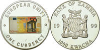 Zambia 1000 Kwacha Coin, British Royal Mint, Silver plated -