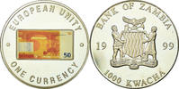 Zambia 1000 Kwacha Coin, British Royal Mint, Silver plated -
