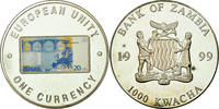 Zambia 1000 Kwacha Coin, British Royal Mint, Silver plated -