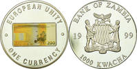 Zambia 1000 Kwacha Coin, British Royal Mint, Silver Plated -