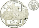 Liberia 20 Dollars Coin, Silver, KM:486 -
