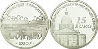 France 15 Euro Le Panthéon, BE, Silver, KM:A1450 -