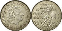 Netherlands 2-1/2 Gulden Coin, Juliana, Silver, KM:185 -