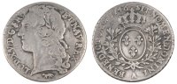 France 12 Sols, 1/10 ECU Coin, Louis XV, 1/10 Écu au bandeau, Paris -