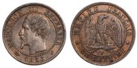 France Centime Coin, Napoleon III, Napoléon III, Lille -