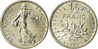 France 1/2 Franc Coin, Semeuse, Paris, Nickel, KM:931.1 -