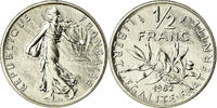 France 1/2 Franc Coin, Semeuse, Paris, Nickel, KM:931.1 -
