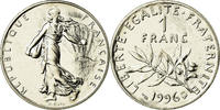 France Franc Coin, Semeuse, Paris, Nickel, KM:925.1 -