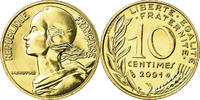 France 10 Centimes Coin, Marianne, Paris, Aluminum-Bronze -
