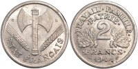 France 2 Francs Coin, Bazor, Castelsarrasin, Aluminum -