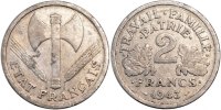 France 2 Francs Coin, Bazor, Beaumont le Roger, Aluminum -