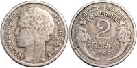 France 2 Francs Coin, Morlon, Castelsarrasin, Aluminum -