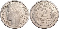 France 2 Francs Coin, Morlon, Beaumont le Roger, Aluminum -